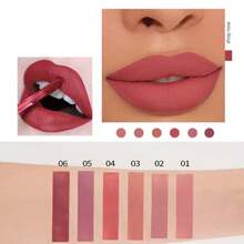 6 PCS labial glaze caja de regalo, color duradero, resistente al agua, labial glaze set - Multicolor - Ver 2