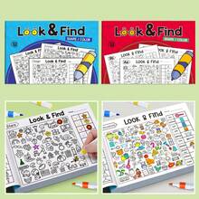 Find Hidden Pictures Book, Pencil Drawing, Interactive Search And Drawing Activity Book, Engaging Hide-And-Seek Themed Pages (Randomly Distributed), Fun And Simple, Cultivate Drawing And Hands-On Skills, Enhance Focus And Imagination, Suitable As Christmas, Birthday, Party, New Year, Halloween Gift