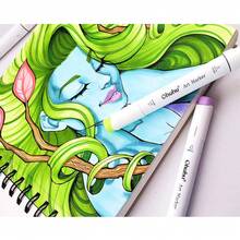Ohuhu Marker Pads Art Sketchbook - 8.9" X 8.3" Portable Square Size -120 Lb/200 Gsm Drawing Papers - 60 Sheets/120 Pages - Spiral Bound Sketch Drawing Book For Alcohol Markers Christmas Gift - 8,9" x 8,3" - Xem 7