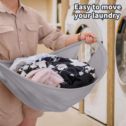 سلة غسيل قابلة للطي سعة كبيرة 1 قطعة، سلة تخزين قابلة للانبثاق للغرفة والسكن الجامعي وغرفة الغسيل