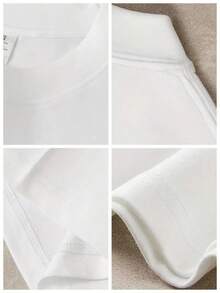 Men's Letter Print Summer Crew Neck T-Shirt Summer Casual Sports Short Sleeve Local Community Store In Stock Fast Shipping Soft Cotton Comfortable Enjoy Discount Suitable For Easter, Halloween, Thanksgiving, Etc - 白色 - 查看 4