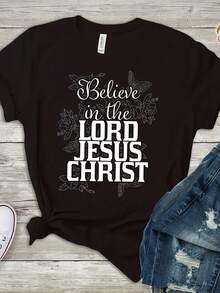 Believe In The Lord Jesus Cist, Perfect Cistian Cistmas Gift, Cistian Faith Tshirt, Amazing Gift For Cistian 2020,This Fun Printed Casual T-Shirt Is The Perfect Gift For Valentine's Day/Christmas - 款式16 - 查看 1