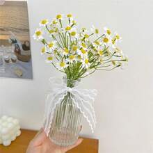 1 Set Of 6pcs 10-Inch Artificial White Daisy Flowers, Cute Spring Wildflowers, Suitable For Table Decor, Holiday Decoration