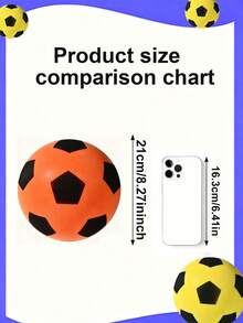 Silent Elastic Foam Soccer Ball | Soft PU Material, High Rebound | Quiet For Indoor Training/Activities | Abstract 3D Printed Design | Ideal Gift For Husband/Children/Sports Enthusiasts | Excellent Gift Choice For Thanksgiving/Christmas/Halloween/New Year | Suitable For Parent-Child Interaction, - Multicolor - View 16