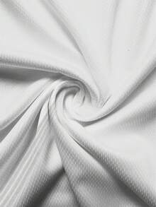 男士3D立体图案T恤 - 休闲涤纶针织面料，短袖，圆领，山脉图案，棕/黑色，夏季必备，夏季休闲装 | 现代休闲风格 | 舒适贴身 - 白色 - 查看 6