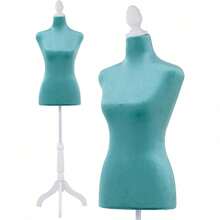 Mannequin Torso Manikin Dress Form Height Adjustable Dress Model Display Torso Body Tripod Stand Clothing Forms - màu xanh lá - Xem 8
