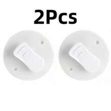 1/2/4pcs Shower Curtain Clips - Adhesive Hooks, Firm Grip, Anti-Slip & Wear-Resistant, Protect Curtain Fabric, Easy To Use, Essential Bathroom Accessory, Durable Curtain Holders - Multicolor - View 17