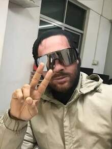 1件装酷炫圣诞恶作剧全脸3D防尘防紫外线拉法帽/化妆舞会/面部表演/搞笑/头饰，男女皆宜，适用于万圣节、化妆舞会、舞台表演、搞笑、恶作剧、骑行等场合。