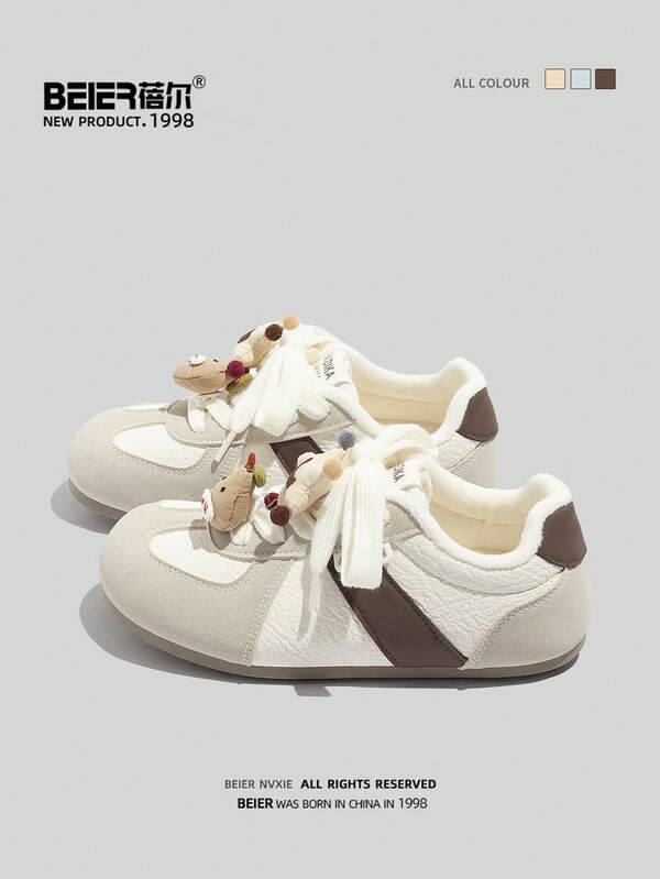 BEIER حذاء لوفر كاجوال مبطن بفرو للنساء من بيير، أنيق ومريح مضاد للانزلاق، أحذية رياضية منخفضة الرقبة