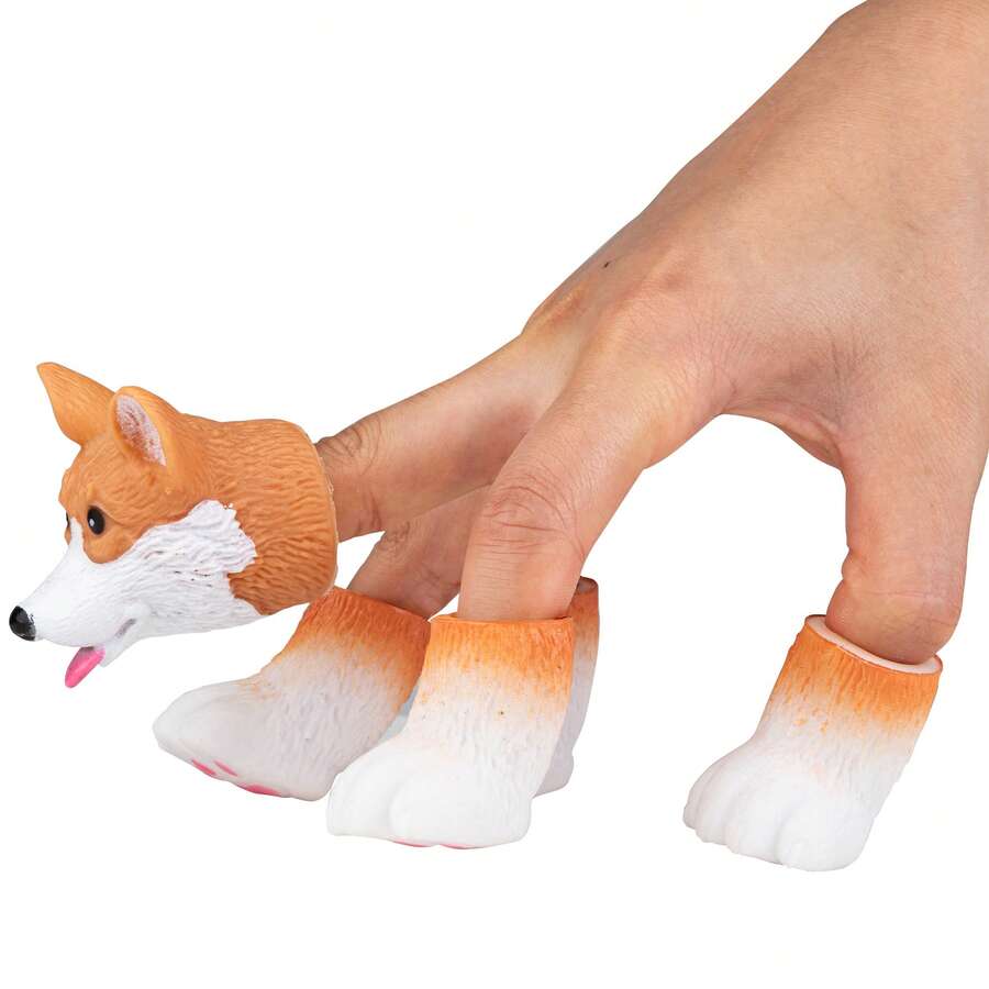 Animal Finger Puppet Funny Toys, Puppet Show Theater Props, Sridiculous Weird Gag Gift Soft Odourless - Multicolor - View 1