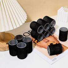 Juego de 12 piezas de tenacillas de rizar transparentes, pinza de rizar, un tubo, un juego de pinzas, raíces del cabello, tenacillas de rizar esponjosas, rodillo de flequillo de aire, rodillo de cabello autoadhesivo, sin gancho y bucle de permanente - Multicolor - Ver 3