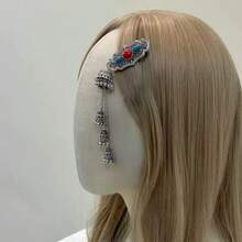 Luxury Tassel Hair Clip, Side Bangs Clip, Photo Hair Accessory, Retro  Hair Accessory For Women - One White Pearl - View 8