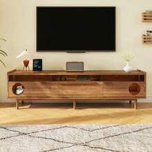 Television Stands & Entertainment Centers - Walnut + MDF + LED+Glass+180cm - View 5