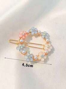 4pcs Girls Floral Petal Hair Clips Flower Hair Pins Decorative Hair Accessories, Mixed Color ZM0Y - 彩色 - 查看 6