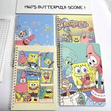 SpongeBob SquarePants 1pc/4pcs Premium  A5 Spiral Notebook, Student Notebook, Back To School Season, Fan Gift (Random Style) - Multicolor - View 5