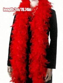 1pc Fluffy Faux Feather Scarf, Feather Shawl, Suitable For DIY Birthday Party Costumes, Wedding Photography Props, Stage Performance, Family Gatherings, Halloween Costumes, Concerts And Home Decor, Carnival Costumes And Accessories, Party Supplies. - Multicolor - View 20