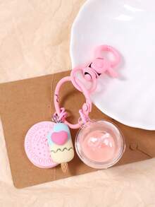 Sweet Pink Ice Cream & Bubble Tea Keychain Set - Cute Biscuit Keyrings For Girls Girl Handbag Purse Jewelry Friendship Gift - White - View 12