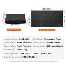 Toile d'ombrage - 3 * 100 Fuß 3.2 Unzen - Voir 7