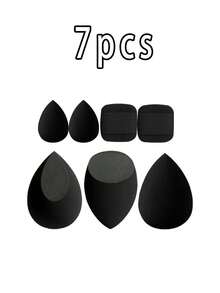 16 Pieces Of Cosmetic Sponge Set, Including 3 Pieces Of Cosmetic Sponge, 3 Pieces Of Mini Cosmetic Sponge, 3 Pieces Of Powder Puff, 3 Pieces Of Mini Powder Puff, 3 Pieces Of Mini Finger Air Cushion Powder Puff And 1pc Cosmetic Bag, Made Of Super Soft Velvet, Used To Create A Flawless, Cake Free Appearance, Suitable For Liquid, Cream And Powder. - Multicolor - View 12