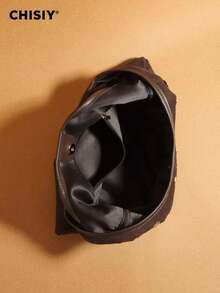 Original Handmade Fashion High-Quality Rivet Design Element Khaki Fabric & Faux Leather Elegant Business Large Capacity Women's Commuter Bag, Casual Versatile Shoulder Bag, Suitable For Work, Holiday, Travel, Shopping, Daily Gathering, Music Festival, Autumn/Winter