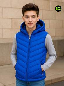 Big City Tween Boys Extended Size Tanks - Royal Blue - View 3