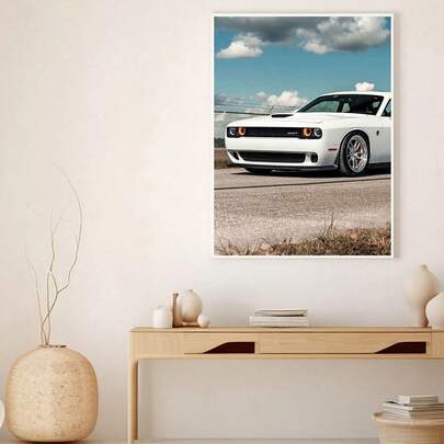 1pc Racing Car Posters Super Handsome Photos Car Canvas Painting Challenger Wall Art Aesthetic Cool Living Room Decoration Posters Canvas Painting Wall Arts Room Home Decoration Unframed