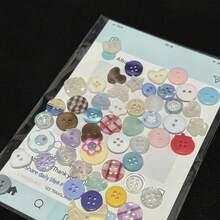 20/30pcs Colorful High Gloss Resin Buttons, DIY Craft Decorative Beads Accessories, Cute Buttons