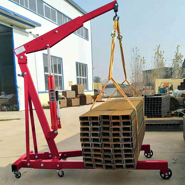 Hydraulic Long Ram Jack, 8 Tons/17363 Lbs Capacity, With Single Piston Pump And Clevis Base, Manual Cherry Picker With Handle, For Garage/Shop Cranes, Engine Lift Hoist, Red