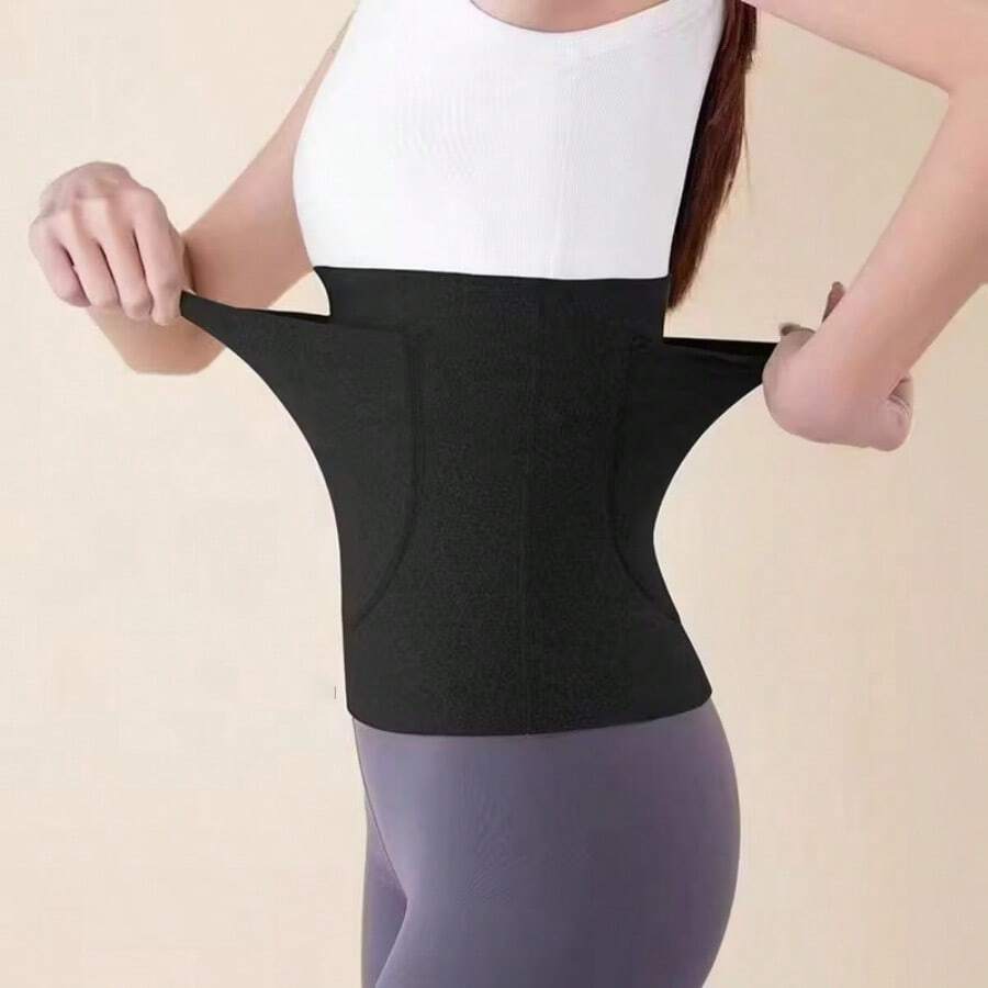 1 pièce Ceinture chauffante avec poche, réchauffe-ventre élastique, protection abdominale contre le froid, convient pour l'hiver, le cyclisme, le ski, les sports de plein air, unisexe - Multicolore - Voir 1