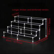 Soporte de exhibición de acrílico transparente reforzado: mayor capacidad de carga, puede sostener talla grande artículos. - Multicolor - Ver 6