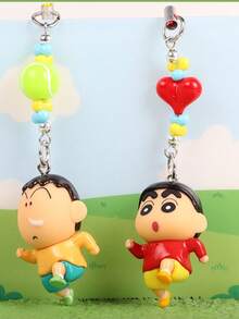 CRAYON SHINCHAN Crayon Shin-Chan Official Matching Pairs Series A Pair Of Adorable Cartoon Keyrings, Mobile Phone Chains, Pendants, And Earphone Charms Creative Little Gifts - Multicolor - View 7