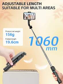 TOKQI 106CM/41.73'' Extendable Bluetooth Selfie Stick Tripod,Detachable 360° Rotating Phone Holder,Portable 3-In-1 Handheld,Ground,Tripod,For Vlogging,Travel,Photograph, Live Streaming,Video Recording - Multicolor - View 6