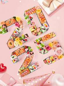 1 khay hình số từ 0-9, đạo cụ chụp ảnh, khay đựng thức ăn tự làm, hộp số bằng bìa cứng trang trí, thích hợp cho sinh nhật người lớn tuổi, trái cây, bánh quy, món tráng miệng, trưng bày bánh, lễ tốt nghiệp, sinh nhật lần thứ nhất, họp mặt gia đình, tiệc cưới, đồ thủ công. - Nhiều màu - Xem 4