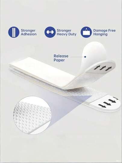 24/4pcs Reusable Removable Double-Sided Adhesive Tape, Damage Free Strong Magic Sticker Strips, Suitable For Fixing Photo Frames, Boards, Curtains, Decorations, Kitchen Utensils, Bathroom Storage, Exhibition Boards, Posters, Temporary Signs, Price Lists, Projection Screens, Calculators, Small Printers, Phone Holders, Car Fragrance, Small Decorations, First Aid Kits, Curtains, Tablecloths, Cushions, Anti-Slip Sofa Pads