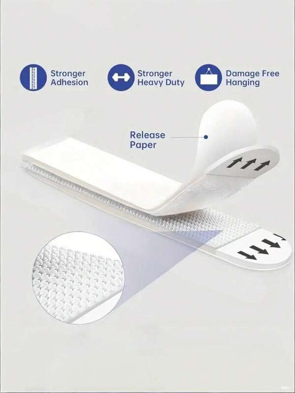 24/4pcs Reusable Removable Double-Sided Adhesive Tape, Damage Free Strong Magic Sticker Strips, Suitable For Fixing Photo Frames, Boards, Curtains, Decorations, Kitchen Utensils, Bathroom Storage, Exhibition Boards, Posters, Temporary Signs, Price Lists, Projection Screens, Calculators, Small Printers, Phone Holders, Car Fragrance, Small Decorations, First Aid Kits, Curtains, Tablecloths, Cushions, Anti-Slip Sofa Pads