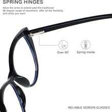 Gafas de protección solar (1 par), montura unisex estilo ojo de gato, alivian la fatiga ocular por el uso de pantallas digitales, lentes transparentes, varios colores disponibles - Negro - Ver 4