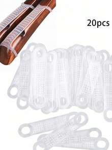 High Elasticity Transparent Rubber Hanger Covers - Non-Slip, Durable, For Wooden & One-Word Hangers, Prevents Clothes Slipping, Practical Accessory, Unfinished Material, Ideal For Retail Stores / Home Use, Suitable For All Users - Multicolor - View 9