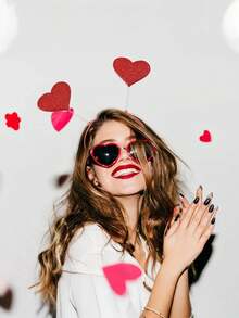 2 st. paljett-hjärtformat hårband, alla hjärtans dag-moderikt hårband, rött och rosa paljett-huvudbonad med cupidhuvuden, hårband med alla hjärtans dag-accessoarer för festtillbehör, romantiska håraccessoarer alla hjärtans dag, frierier, födelsedagar och nyårsfiranden, fest-/födelsedagsaccessoarer - Multifärgad - Visa 4