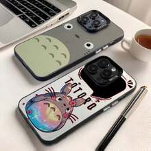 Cartoon T-T-TotoroS Phone Case For IPhone 16,15,14,13,12,11,8,7,Pro,Max,Plus,Mini,XS,SE Anti Fall Black Matte Hard.Halloween Accessories.Christmas Warm-Up. - Z3 - Xem 1
