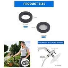 30 PCS 34 Shower Gasket, 2 Types Black Faucet Washers 15 PCS Rubber Hose Washers 15 PCS O - Ring Stainless Steel Screen Hose Gasket, Hose Net Pressure Shower Washer - Initial - View 1