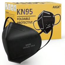 KN95 Face Mask 50 PCS Breathable Protection Masks Individually Wrapped 5-Ply KN95 Black Masks Cup Dust Safety Masks - White - View 7