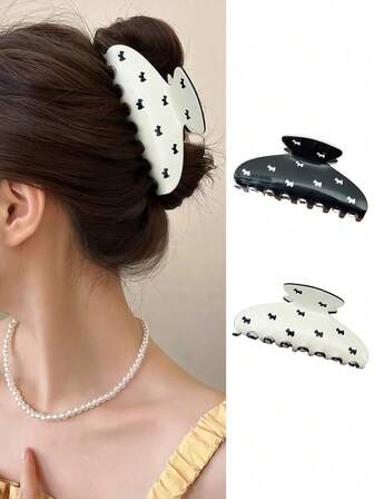 2 PIEZAS/1 PIEZA Accesorio para el cabello de mujer con pinza de estampado de cachorro de dibujos animados, pinza de cabello con patrón clásico de perro, material de acetato, adecuada para peinados recogidos a medias o completos, agarre fuerte para cabello grueso, accesorio para el cabello elegante y de moda, adecuado para uso diario, fiestas, eventos nocturnos, se puede usar como accesorio de moda, relleno de calcetines de mujer, regalo de Navidad, relleno de calcetines para adultos, artículos para el cabello, relleno de calcetines, accesorios para el cabello de Navidad de mayoría de edad, ideas de regalo, rellenos de calcetines de belleza, Navidad