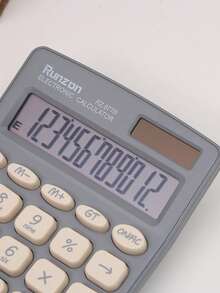 1pc 12-Digit Dopamine Calculator, Dual Power Supply (Solar + AAA Battery), Streamlined Body, Comfortable Grip, Material, Suitable For Home, Office, Cashier, Supermarket, School, High-Quality Calculator - 877b - View 8