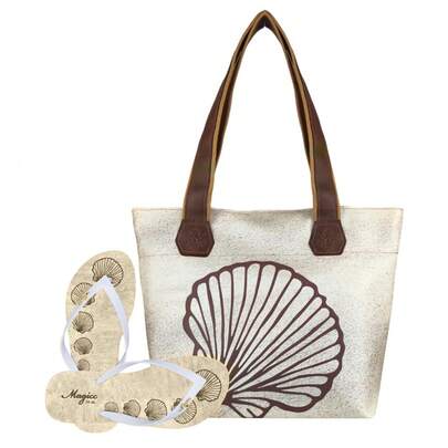 Magic c Bolsa Feminina Praia Com Alto Relevo 3D Chinelo Slim Palha Magicc BCH-245