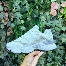 Men's And Women's White And Gray Comfortable Lace-Up Sneakers - 白色和灰色 - 查看 1