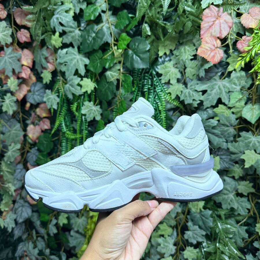 Men's And Women's White And Gray Comfortable Lace-Up Sneakers - 白色和灰色 - 查看 1