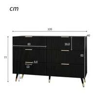 Elegant Sideboard With A Modern Design, Chest Of Drawers And Plenty Of Storage Space [OLD SKU:WF325790791WAA] - Black - View 5