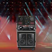 CNCEST 10U PA DJ Rack/Road Case, AV Rack Case With Wheels, DJ Work Table And Casters, Slant Mixer Top With Spring Handle For Storing Electronic Equipment Such As Amplifiers, Mixers, Microphones, Sequencers Etc - Black - View 3