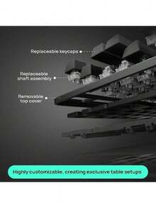Logitech K868 Keyboard: Tri-Mode Custom Mechanical Keyboard With Long Battery Life, Stable Output, Replaceable Keycaps, Hot-Swappable Switches, And A Removable Top Cover. - White - View 6