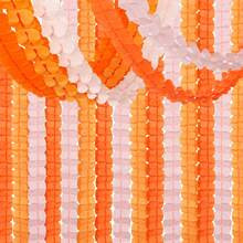 Baby Royal Navy Blue Party Decorations Streamers Garland - 12pcs Boy Birthday Frozen Ocean Shower 4 - Leaf Paper Clover Streamer, Bachelorette Bridal Wedding Engagement Banners Decor 2025 - Pink Light Orange - 查看 7